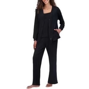 Live2Lounge 2-Piece Lounge Set (Cardigan & Pants) - Black, Size M